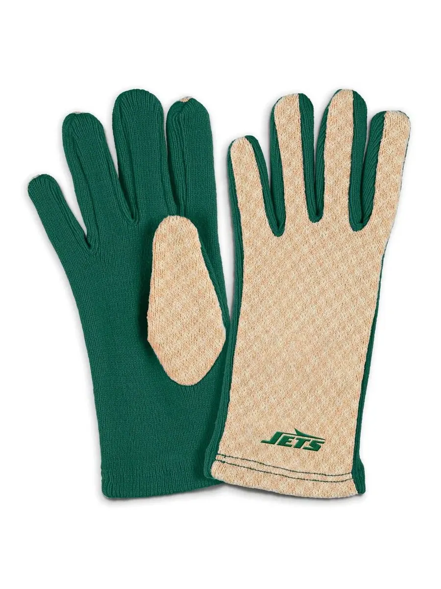 Комплект шарф и перчатки Tonal Microcheck New York Jets WEAR by Erin Andrews — изображение 3 из 3, бежевый