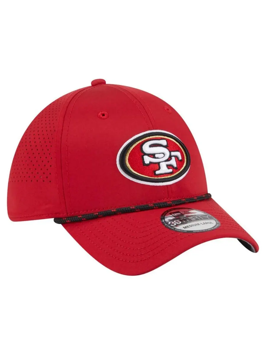 Мужская перфорированная бейсболка Scarlet San Francisco 49ers 39THIRTY Flex Hat New Era — изображение 2 из 5, алый