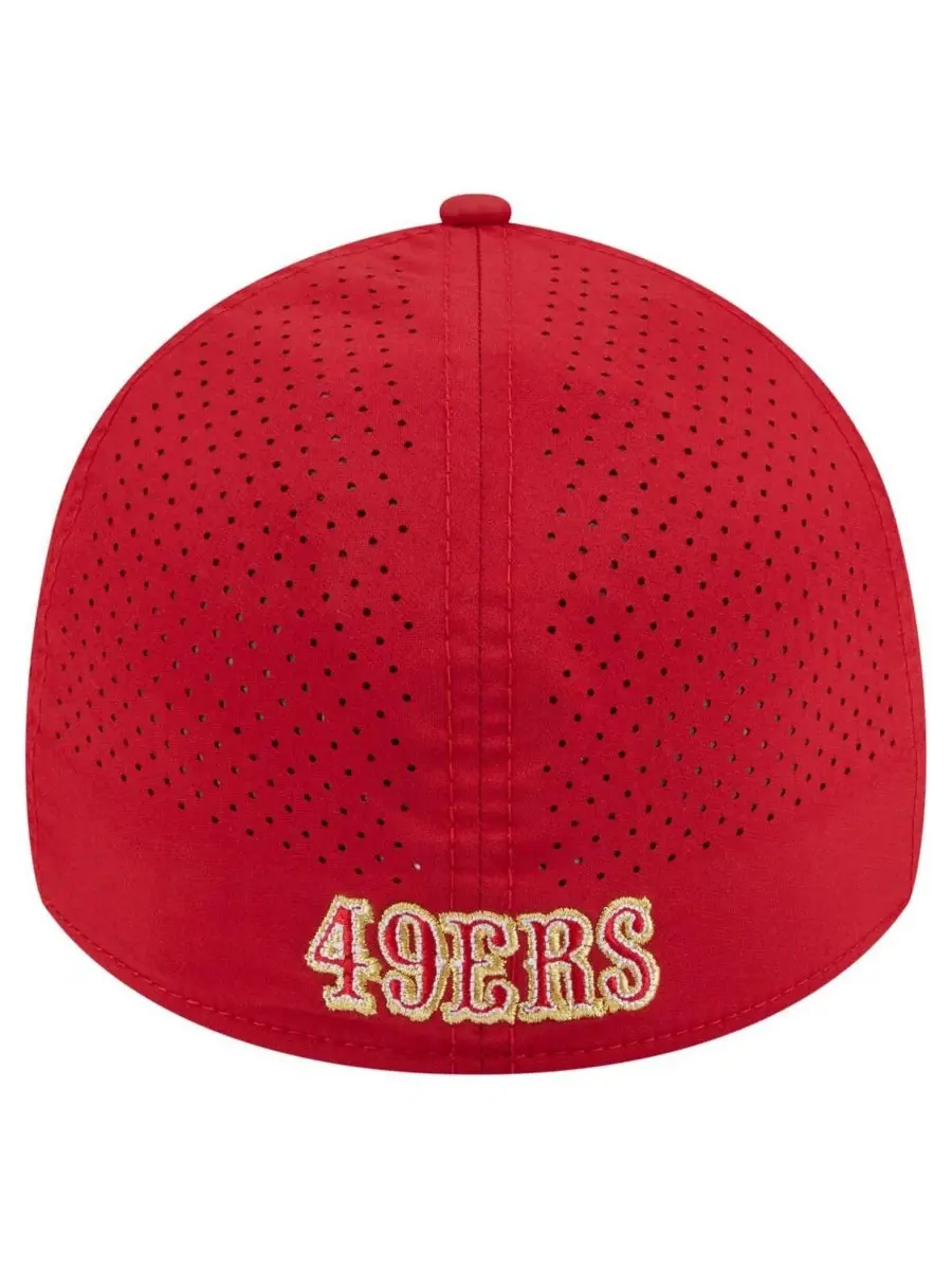 Мужская перфорированная бейсболка Scarlet San Francisco 49ers 39THIRTY Flex Hat New Era — изображение 3 из 5, алый
