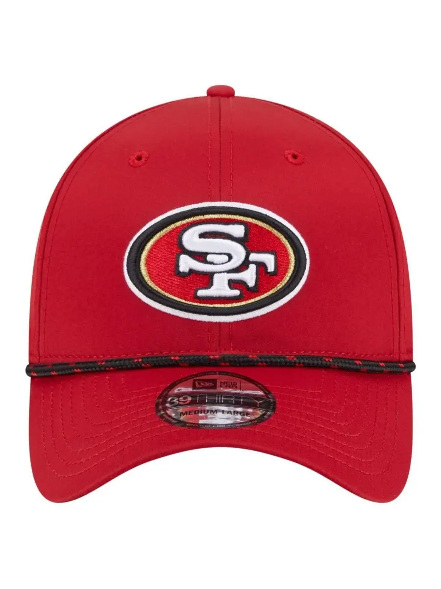 Мужская перфорированная бейсболка Scarlet San Francisco 49ers 39THIRTY Flex Hat New Era — изображение 5 из 5, алый
