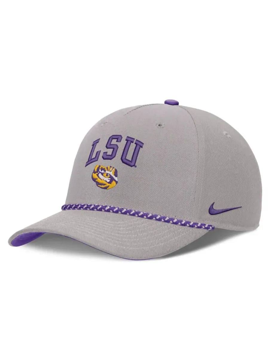 Бейсболка Nike с принтом LSU Tigers, модель Primetime Rise Rope — изображение 1 из 5, серый фиолетовый