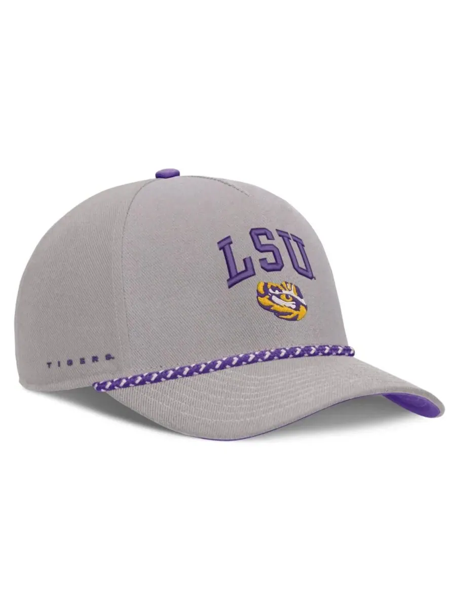 Бейсболка Nike с принтом LSU Tigers, модель Primetime Rise Rope — изображение 3 из 5, серый фиолетовый