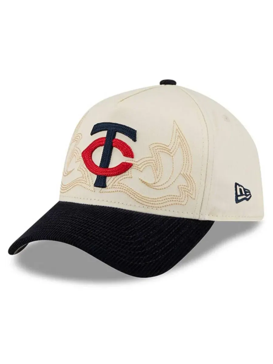 Кепка с вышивкой Minnesota Twins Western Stitch 9FORTY A-Frame New Era — изображение 1 из 5, серый