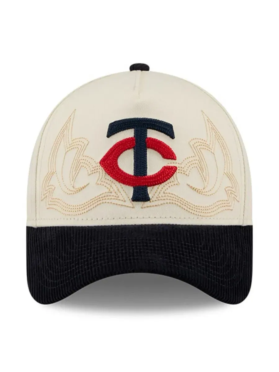 Кепка с вышивкой Minnesota Twins Western Stitch 9FORTY A-Frame New Era — изображение 2 из 5, серый