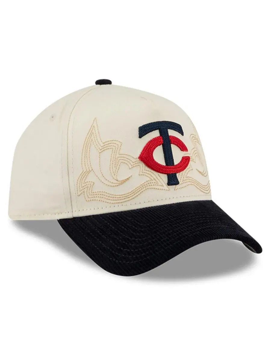 Кепка с вышивкой Minnesota Twins Western Stitch 9FORTY A-Frame New Era — изображение 3 из 5, серый