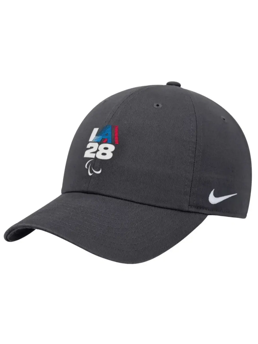 Кепка LA28 Summer Paralympics Retro Stripe Club с вышивкой Nike — изображение 1 из 3, серый