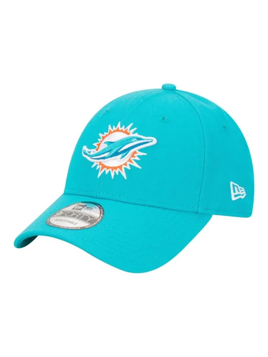 Бейсболка New Era Core Team 9FORTY, Miami Dolphins — изображение 1 из 3, голубой