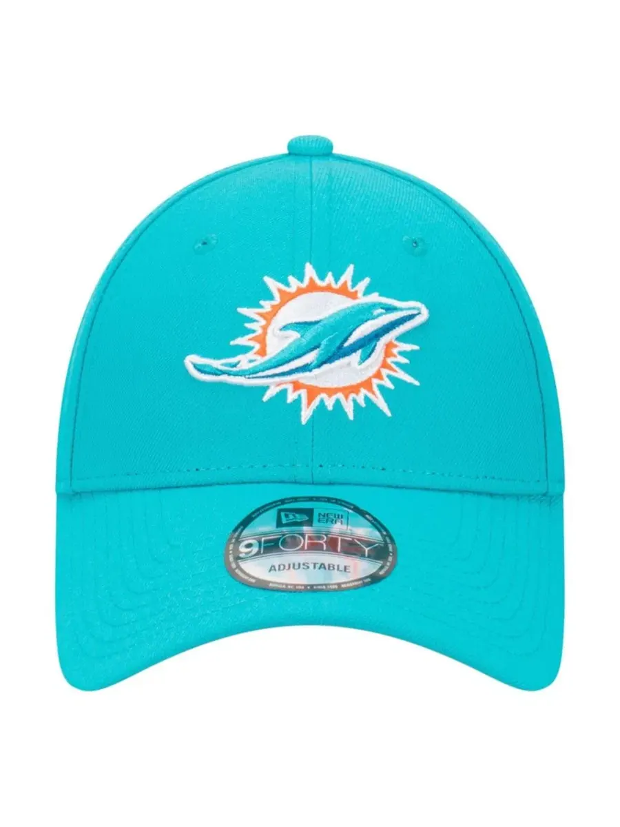 Бейсболка New Era Core Team 9FORTY, Miami Dolphins — изображение 2 из 3, голубой