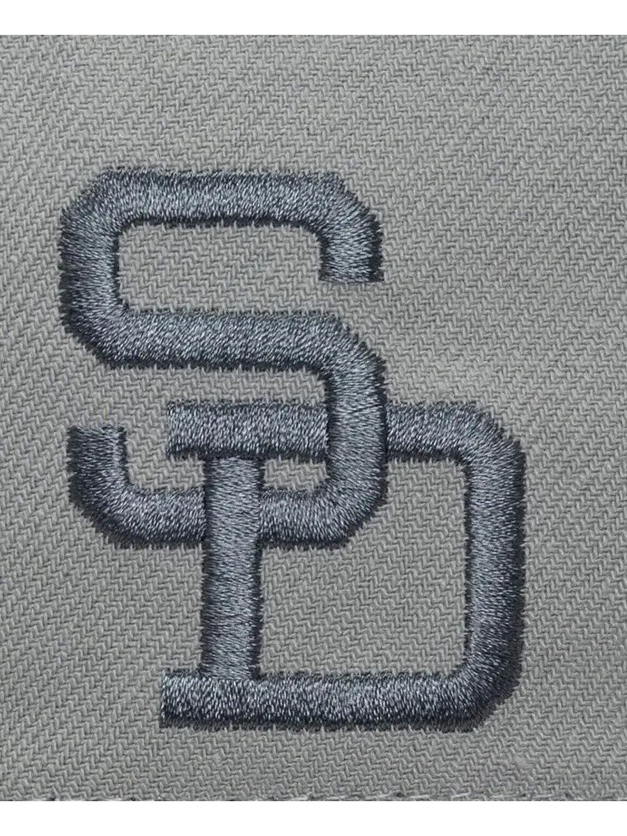 Кепка с вышивкой San Diego Padres Cooperstown Thunderstorm Head Coach Pro-Crown Mitchell & Ness — изображение 2 из 4, серый