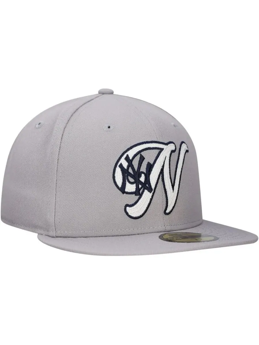 New Era Мужская серая бейсболка New York Yankees Duo Logo 2.0 59FIFTY — изображение 3 из 5, серый