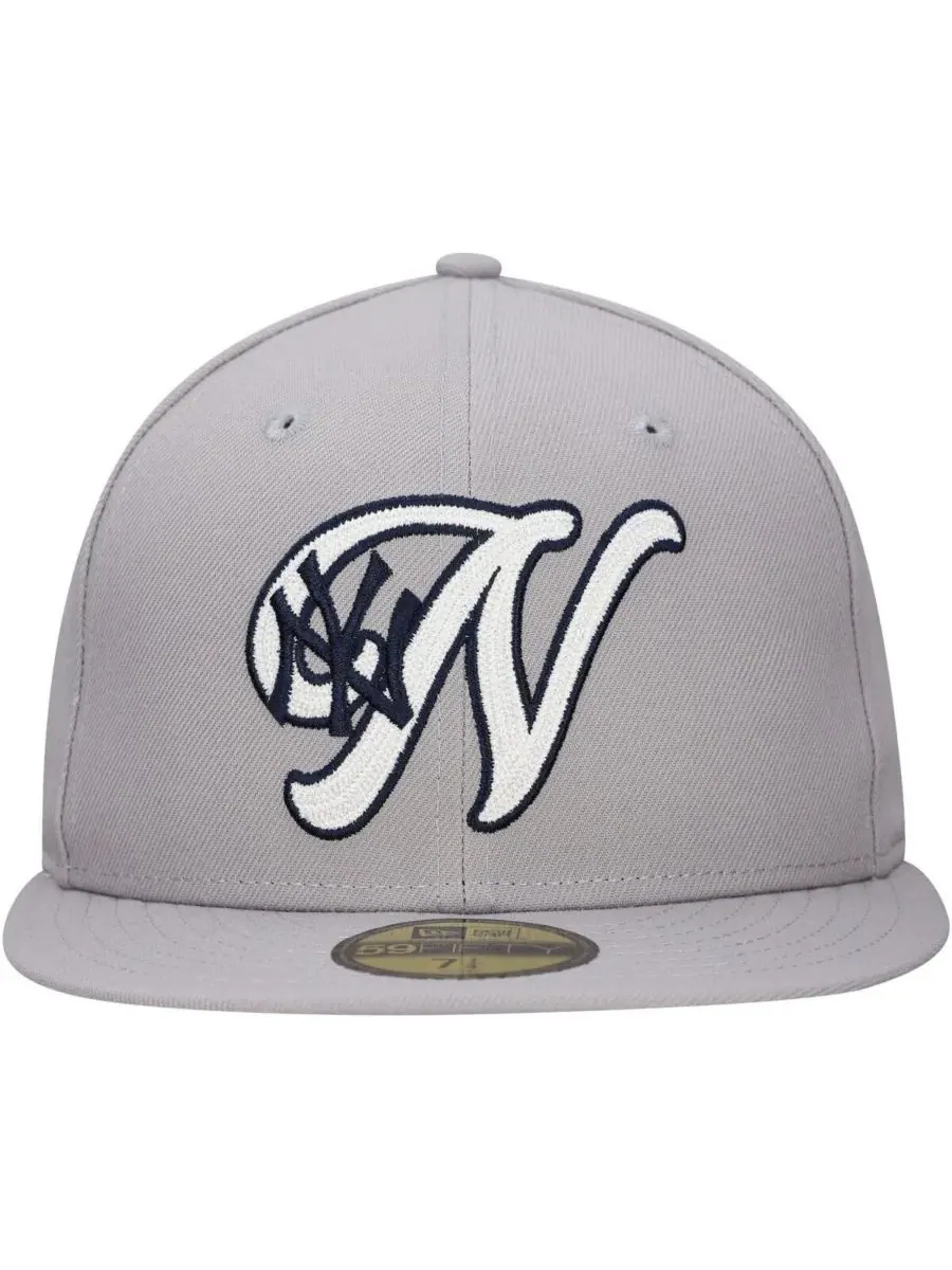 New Era Мужская серая бейсболка New York Yankees Duo Logo 2.0 59FIFTY — изображение 5 из 5, серый