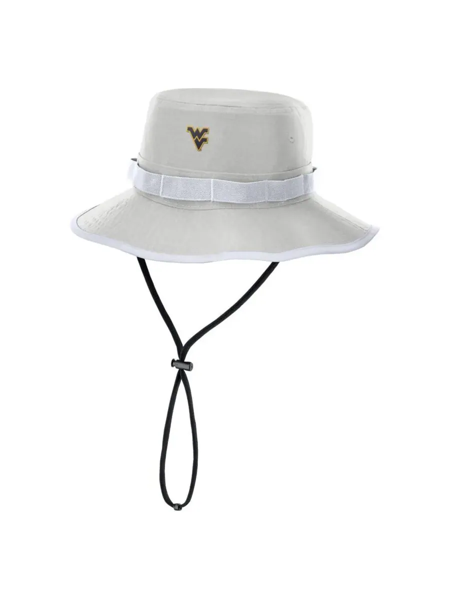 Nike Мужская серая панама West Virginia Mountaineers 2025 Sideline Apex Boonie Bucket Hat — изображение 1 из 2, серый