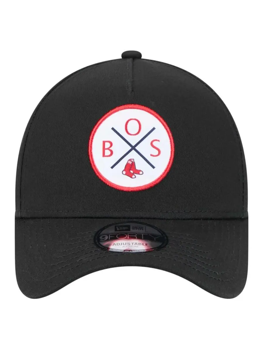 New Era Мужская черная регулируемая бейсболка Boston Red Sox 9FORTY A-Frame — изображение 4 из 5, черный