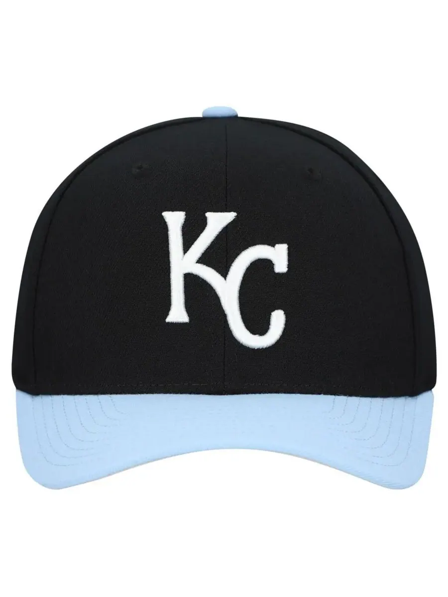 Mitchell & Ness Мужская и женская черная регулируемая бейсболка Kansas City Royals Basic Coop Pro — изображение 2 из 4