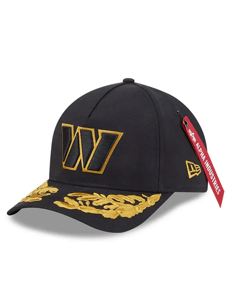 New Era Мужская регулируемая кепка Alpha Men's Industries Black Washington Commanders A-Frame 9FORTY — изображение 1 из 5