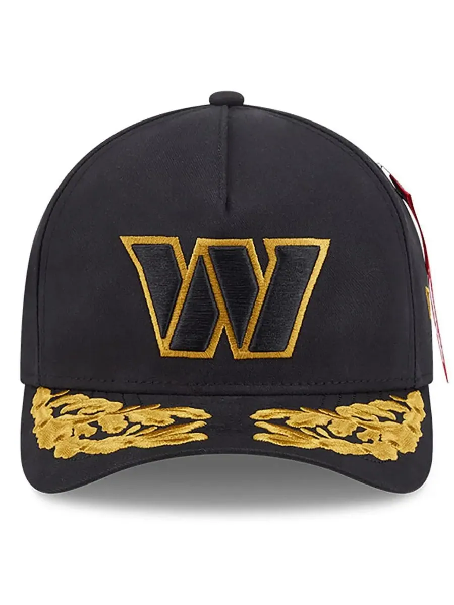 New Era Мужская регулируемая кепка Alpha Men's Industries Black Washington Commanders A-Frame 9FORTY — изображение 2 из 5