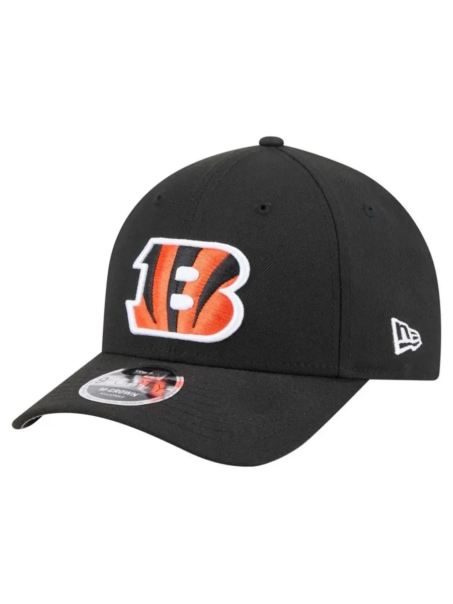 New Era Мужская черная регулируемая кепка Cincinnati Bengals Team Collection 9FORTY M-Crown — изображение 1 из 4, черный