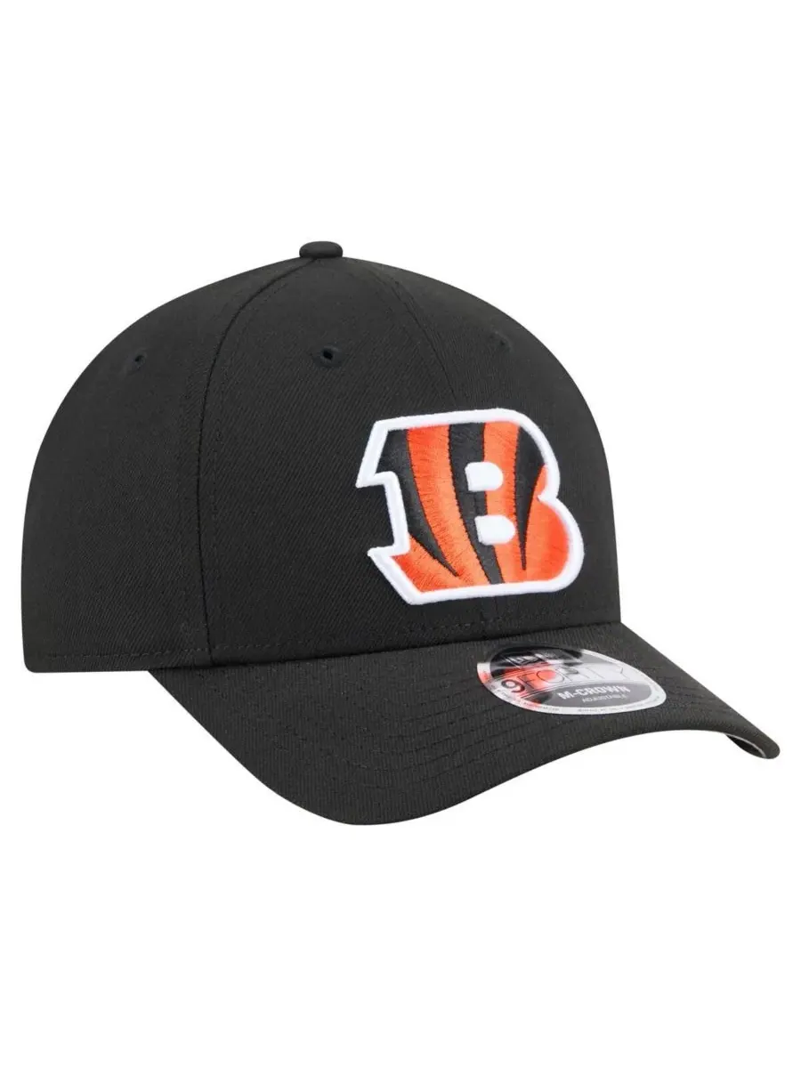 New Era Мужская черная регулируемая кепка Cincinnati Bengals Team Collection 9FORTY M-Crown — изображение 3 из 4, черный