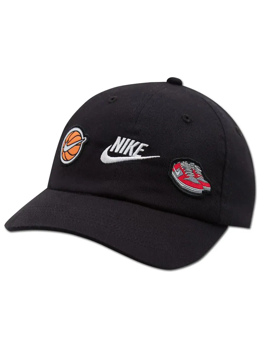 Бейсболка Statement Patch Club для мальчиков 4-7 лет Nike — изображение 1 из 3, черный/мульти