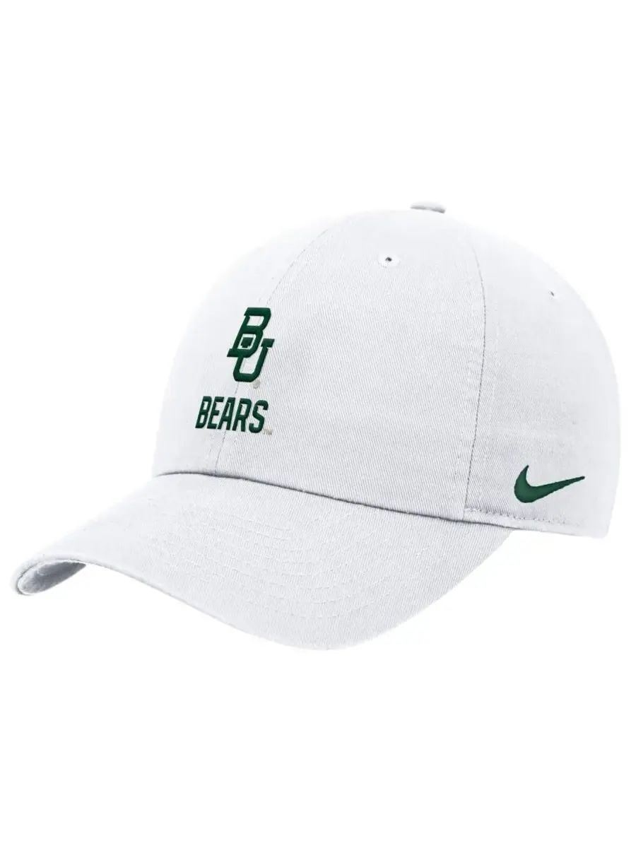 Nike Мужская белая регулируемая кепка Baylor Bears 2025 On-Field Club — изображение 2 из 3, белый