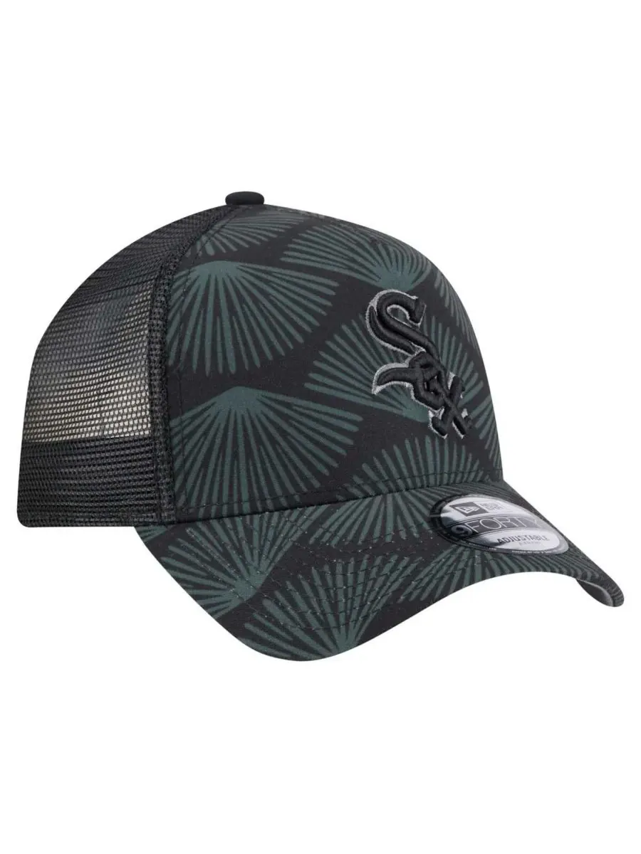 New Era Мужская черная регулируемая кепка-тракер Chicago White Sox 9FORTY A-Frame — изображение 3 из 4, черный