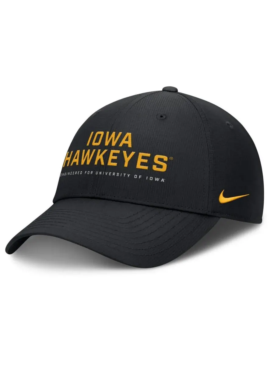 Nike Мужская черная регулируемая кепка Iowa Hawkeyes 2025 On-Field Gameday Club — изображение 1 из 4, черный