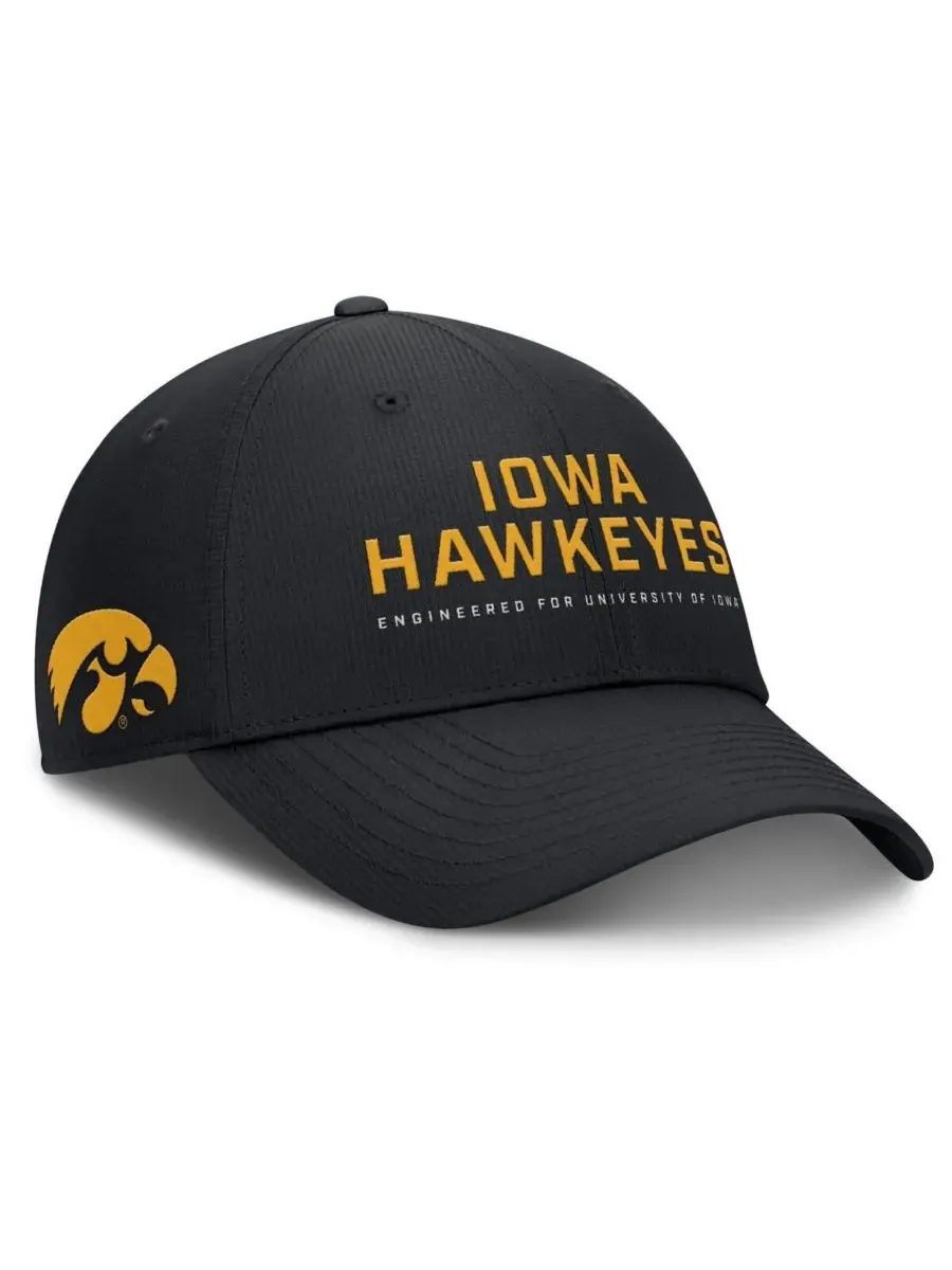Nike Мужская черная регулируемая кепка Iowa Hawkeyes 2025 On-Field Gameday Club — изображение 3 из 4, черный