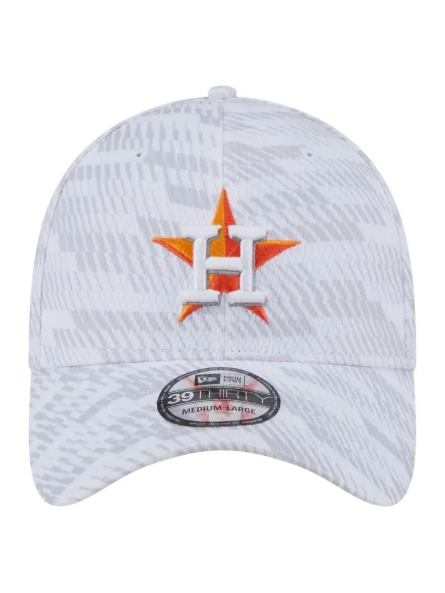 New Era Мужская белая кепка Houston Astros Graded 39THIRTY Stretch Fit — изображение 2 из 4, белый