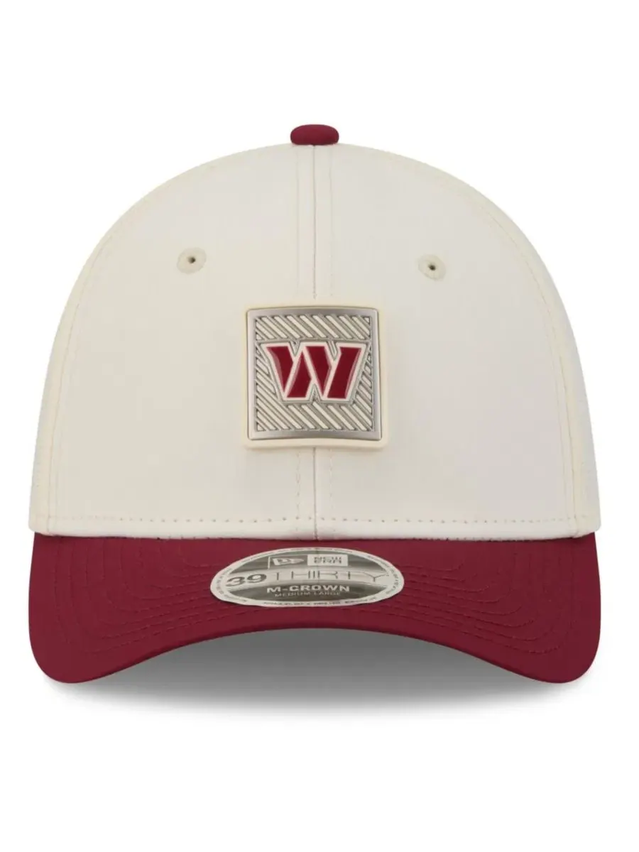 Бейсболка New Era 39THIRTY Flex Hat Washington Commanders — изображение 2 из 4, кремовый бордовый