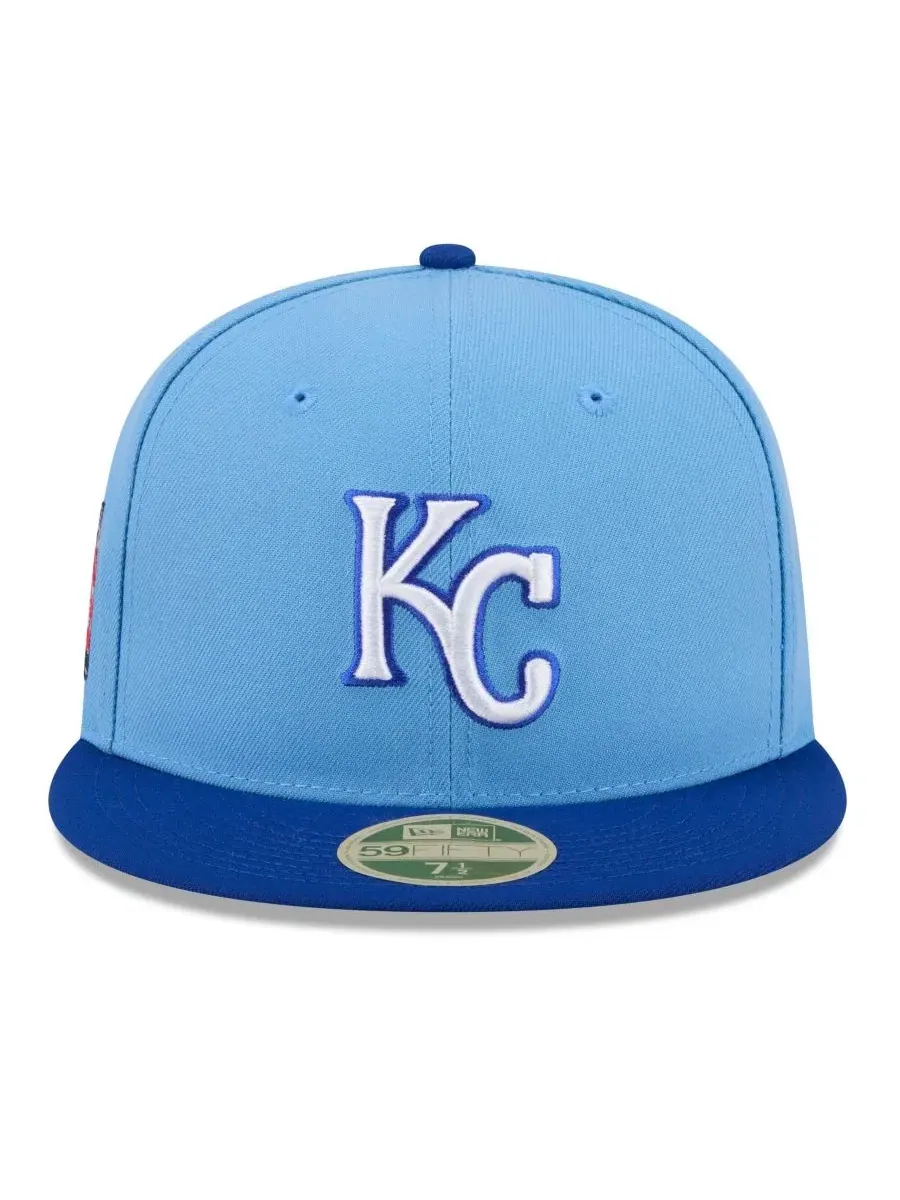 Бейсболка New Era 59FIFTY с вышивкой Baseball Hall of Fame — изображение 2 из 5, светлый синий