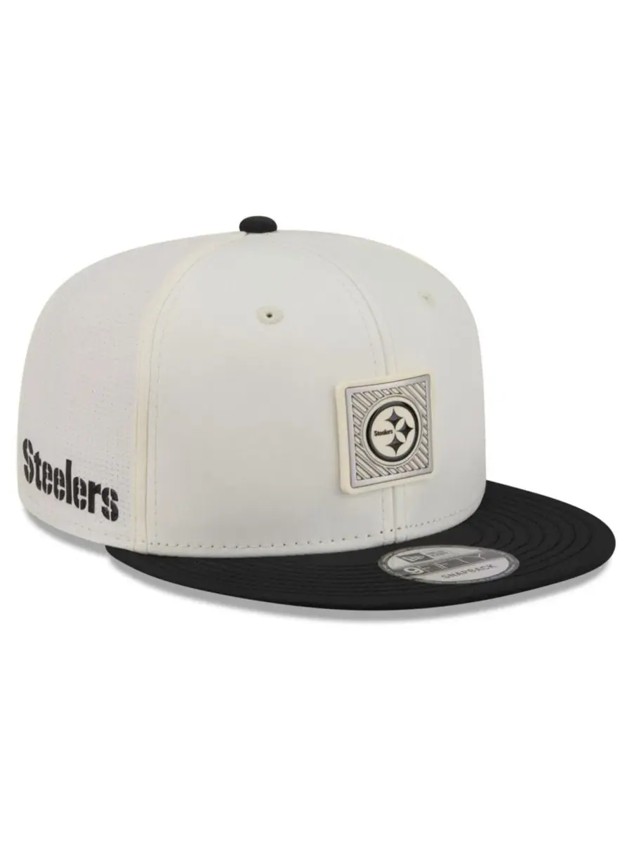 Кепка-снапбек Pittsburgh Steelers 2026 Training Camp 9FIFTY New Era — изображение 1 из 5, кремовый черный