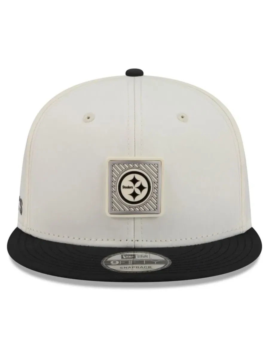 Кепка-снапбек Pittsburgh Steelers 2026 Training Camp 9FIFTY New Era — изображение 2 из 5, кремовый черный