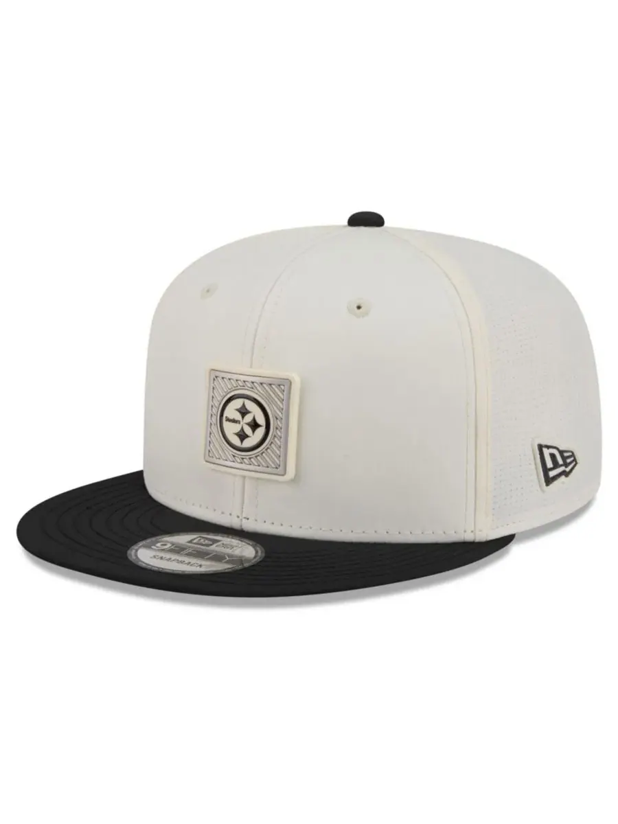 Кепка-снапбек Pittsburgh Steelers 2026 Training Camp 9FIFTY New Era — изображение 3 из 5, кремовый черный