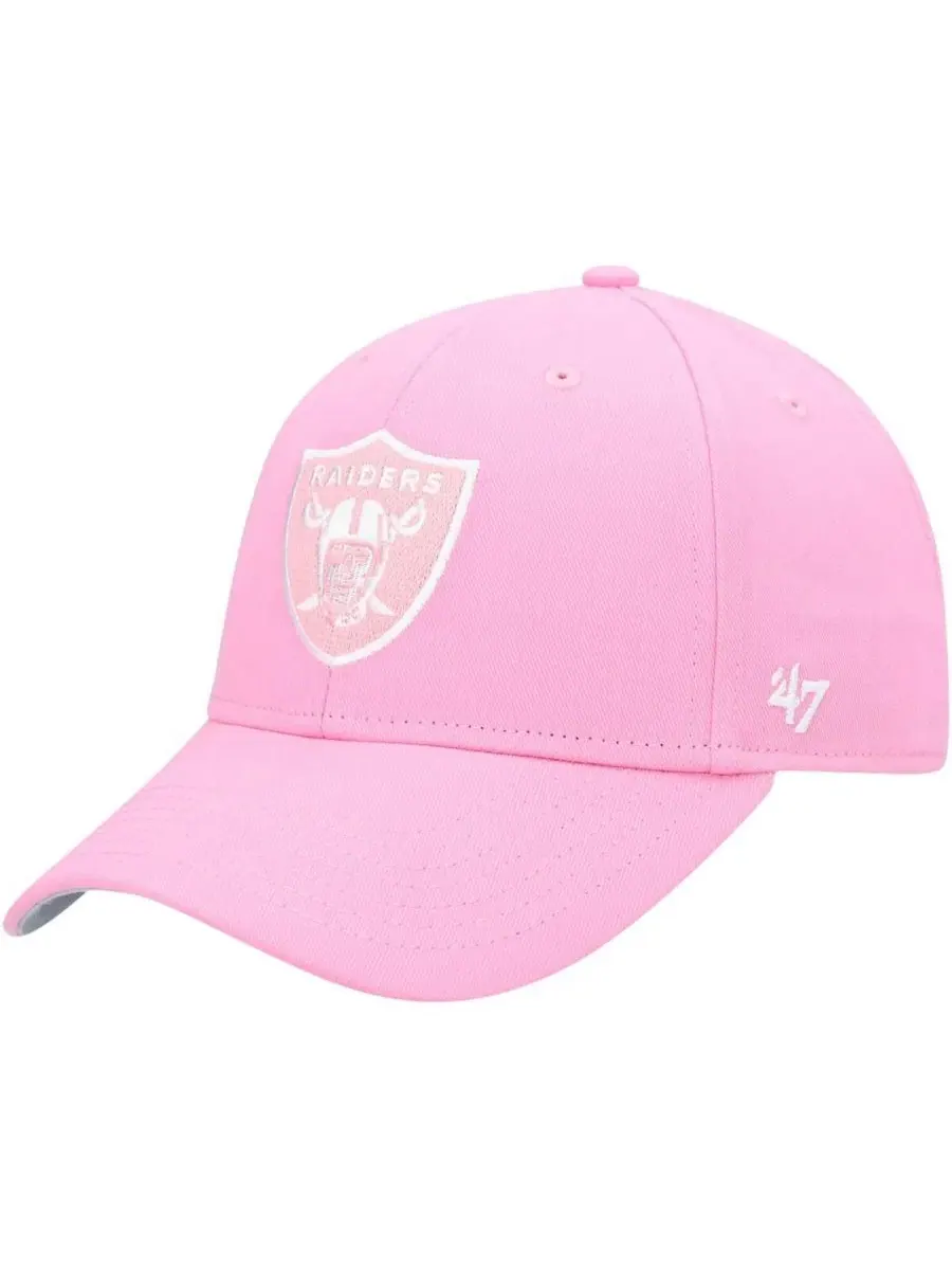 Кепка с вышивкой Las Vegas Raiders Rose MVP '47 Brand — изображение 1 из 4, розовый