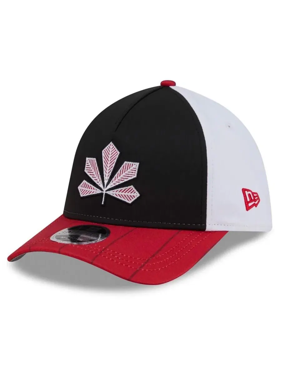 Кепка с вышивкой M-Crown A-Frame 39THIRTY New Era — изображение 3 из 5, черный красный