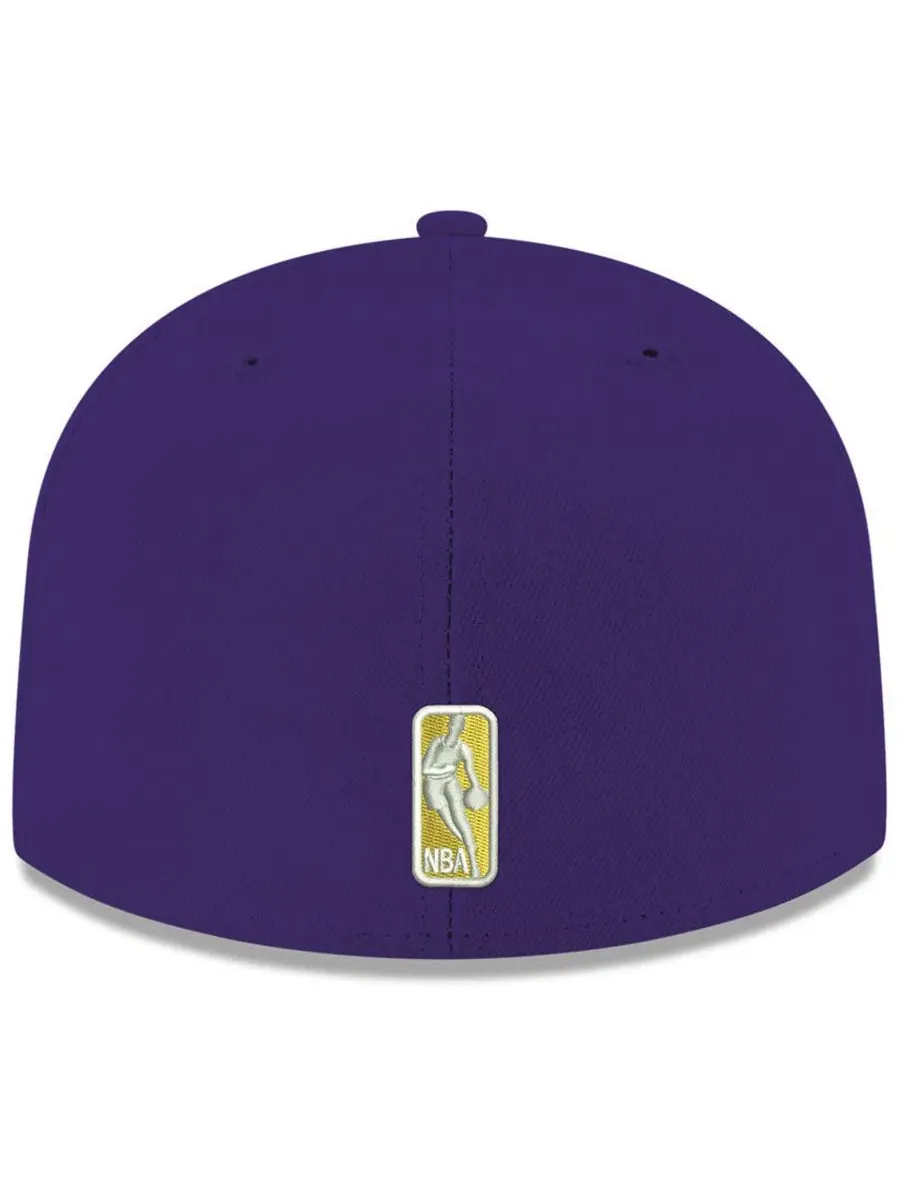 Кепка с высокой тульей Los Angeles Lakers Basic 59FIFTY Fitted New Era — изображение 4 из 4, фиолетовый