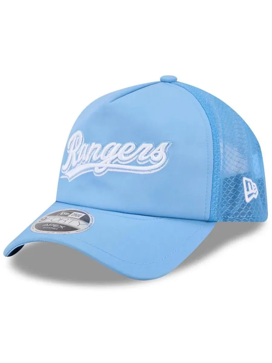Бейсболка с вышитым логотипом Texas Rangers New Era — изображение 1 из 4, светлый синий