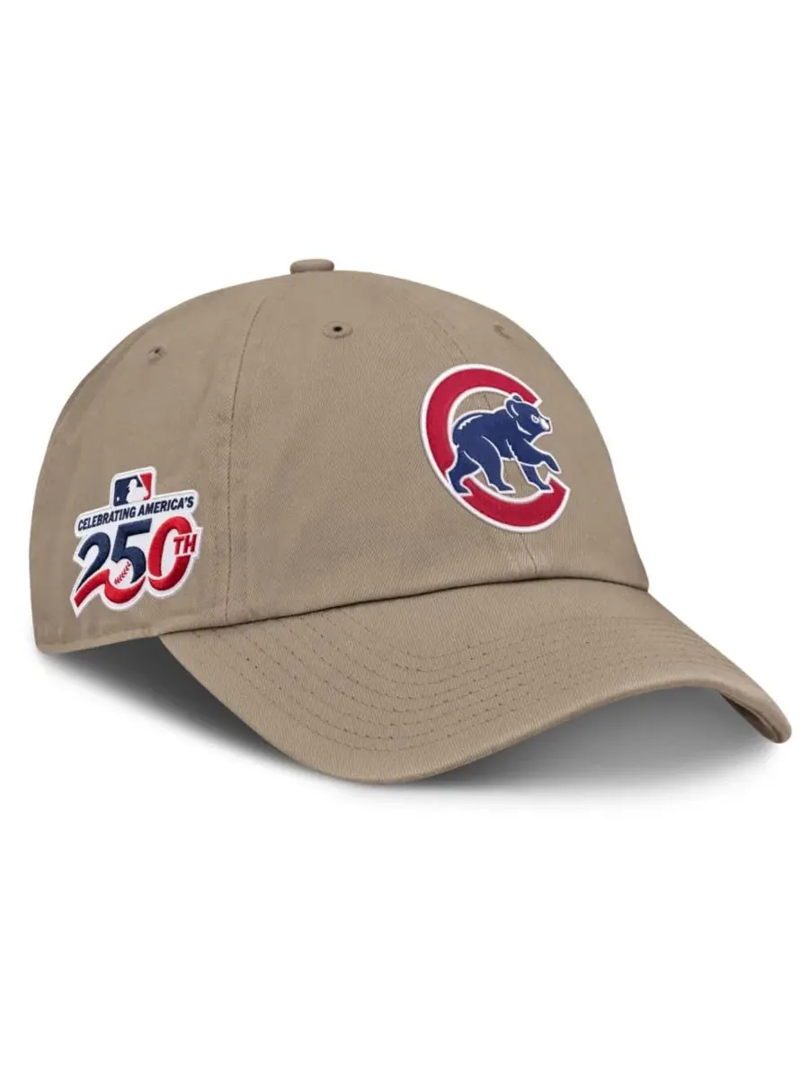 Бейсболка Chicago Cubs Celebrating America's 250th Club Adjustable Hat Nike — изображение 1 из 4, хаки