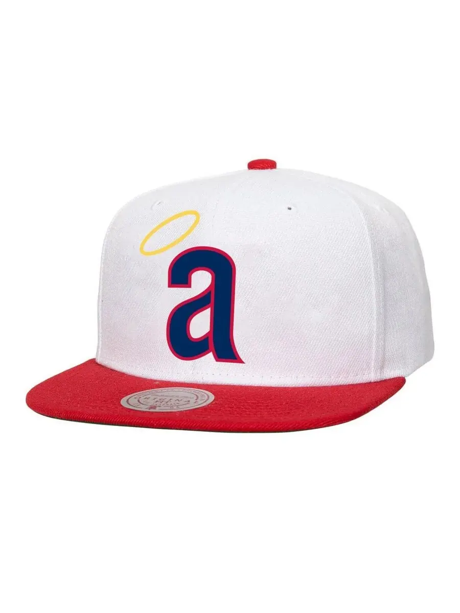Mitchell & Ness Мужская белая бейсболка California Angels Cooperstown Collection Basic Flip Snapback — изображение 1 из 2