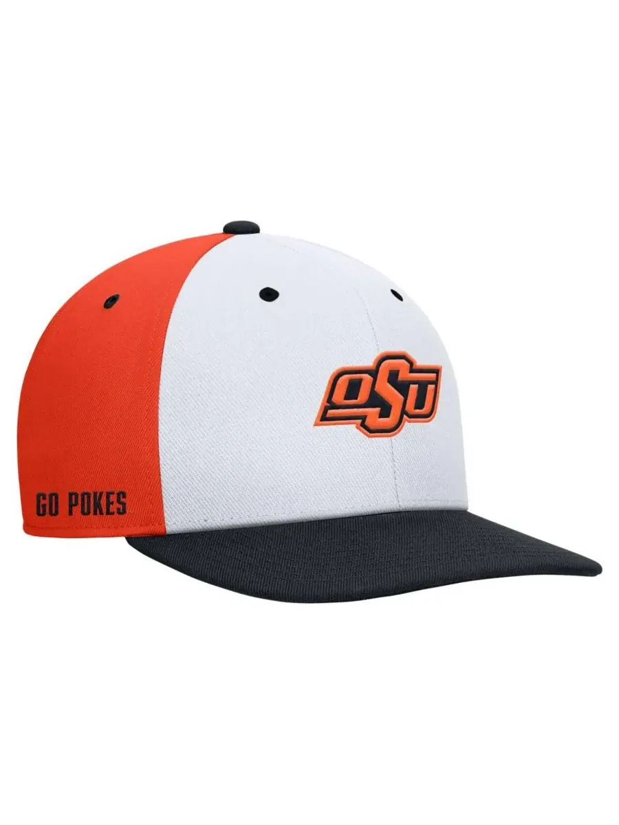 Nike Мужская бело-оранжевая бейсболка Oklahoma State Cowboys Pro Performance Snapback — изображение 1 из 3, белый оранжевый