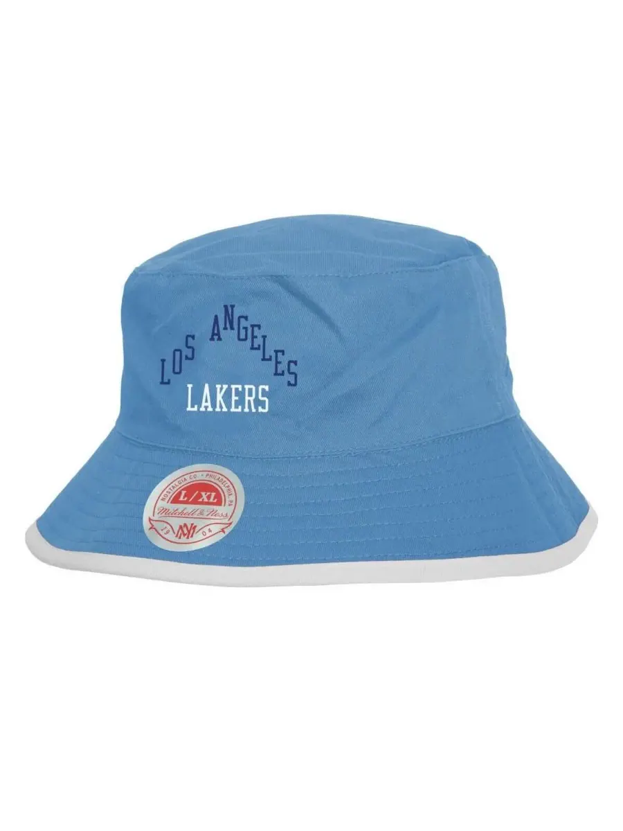 Mitchell & Ness Мужская двусторонняя панама Los Angeles Lakers Flip It — изображение 2 из 3, черный светлый синий