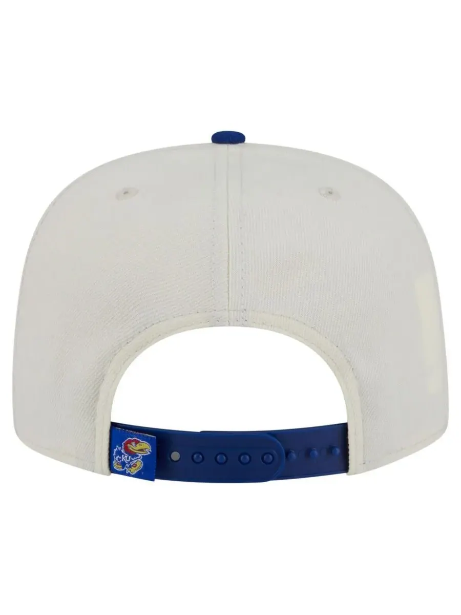 New Era Мужская белая бейсболка Kansas Jayhawks Collegiate 9FIFTY A-Frame Snapback — изображение 4 из 4, белый