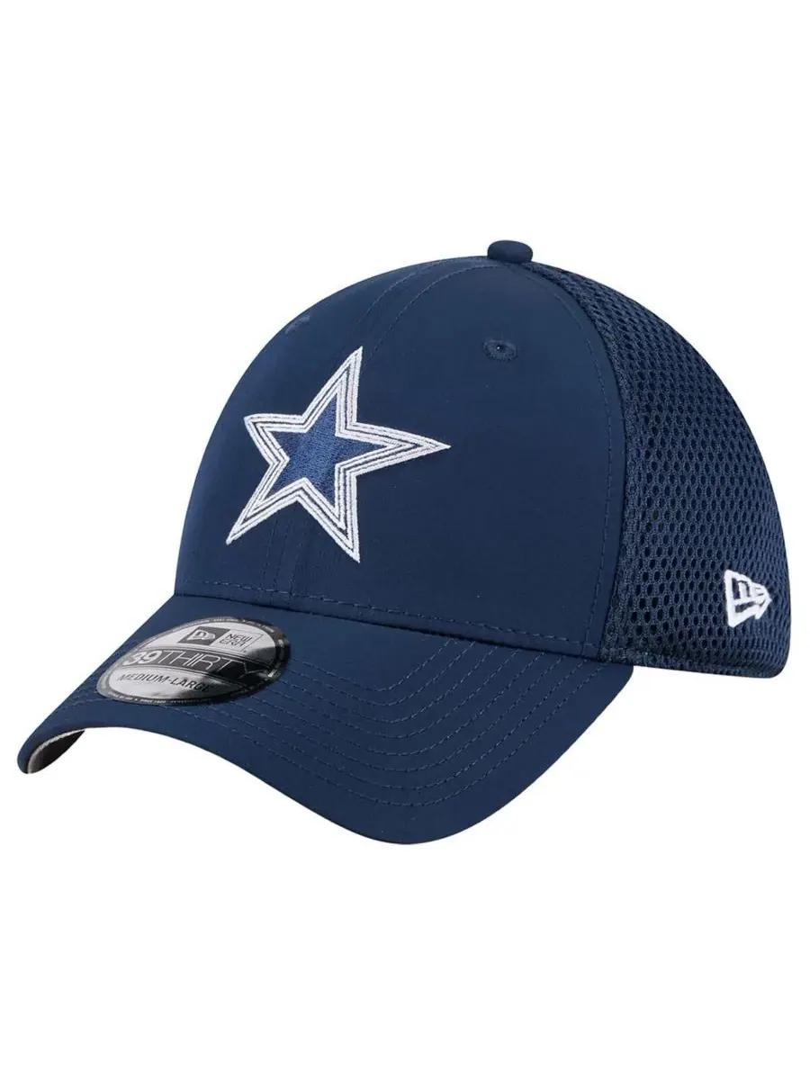 New Era Мужская темно-синяя кепка Dallas Cowboys Outline 39THIRTY Flex — изображение 1 из 4, темно-синий