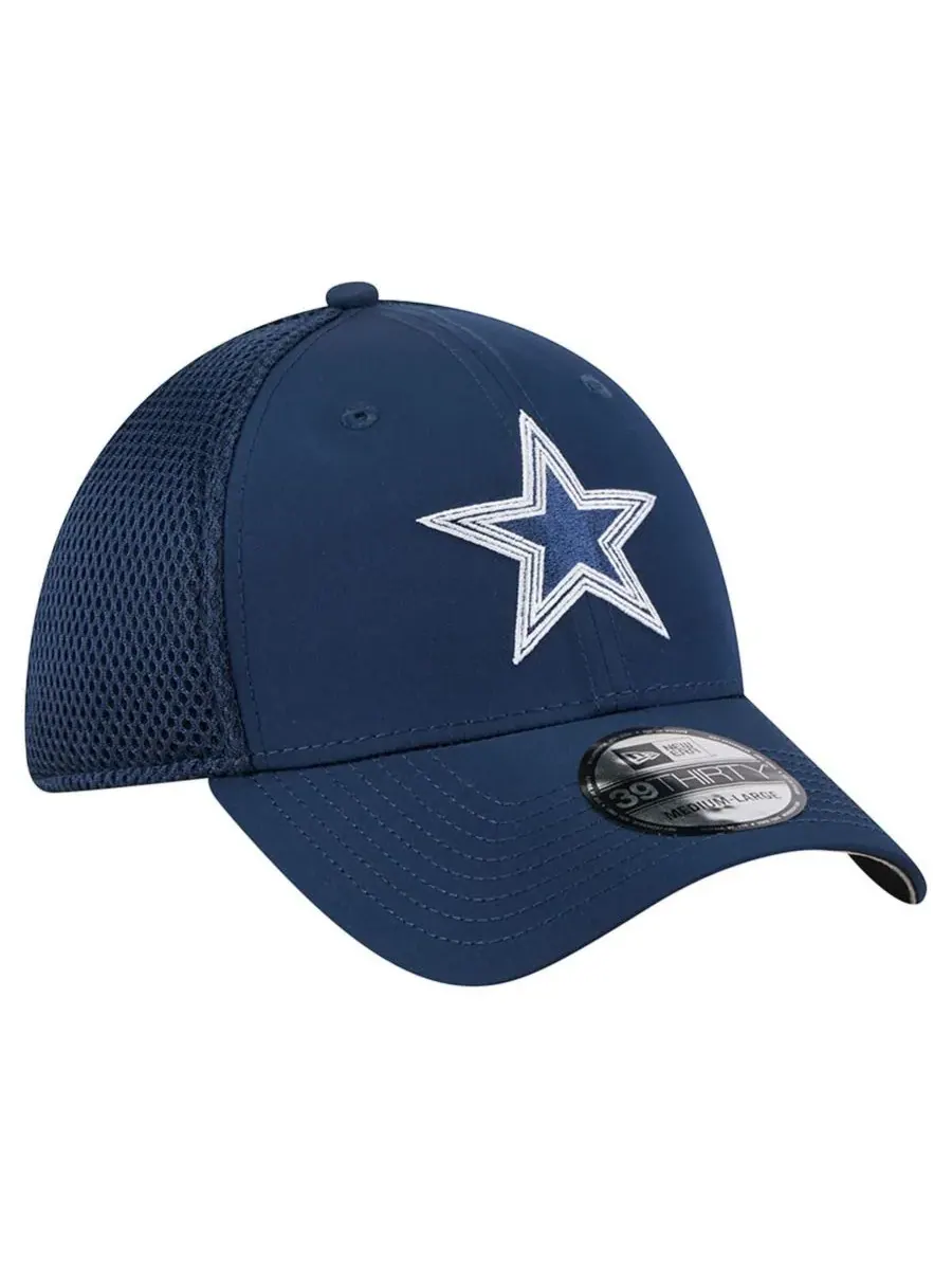 New Era Мужская темно-синяя кепка Dallas Cowboys Outline 39THIRTY Flex — изображение 2 из 4, темно-синий