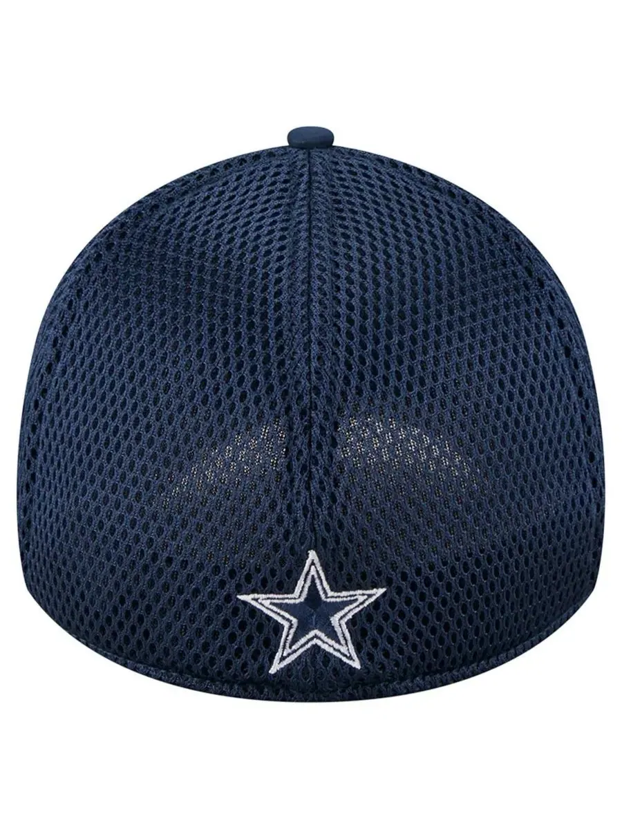 New Era Мужская темно-синяя кепка Dallas Cowboys Outline 39THIRTY Flex — изображение 3 из 4, темно-синий