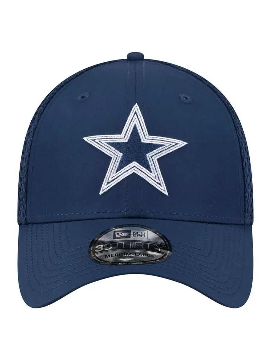 New Era Мужская темно-синяя кепка Dallas Cowboys Outline 39THIRTY Flex — изображение 4 из 4, темно-синий