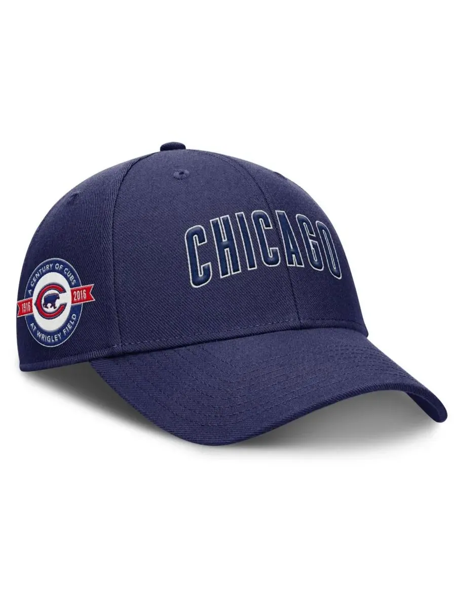 Nike Мужская темно-синяя кепка Chicago Cubs Rise Gaberdine с регулируемым размером — изображение 1 из 4, темно-синий