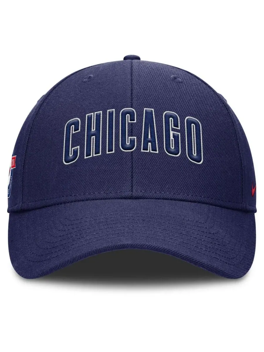 Nike Мужская темно-синяя кепка Chicago Cubs Rise Gaberdine с регулируемым размером — изображение 4 из 4, темно-синий