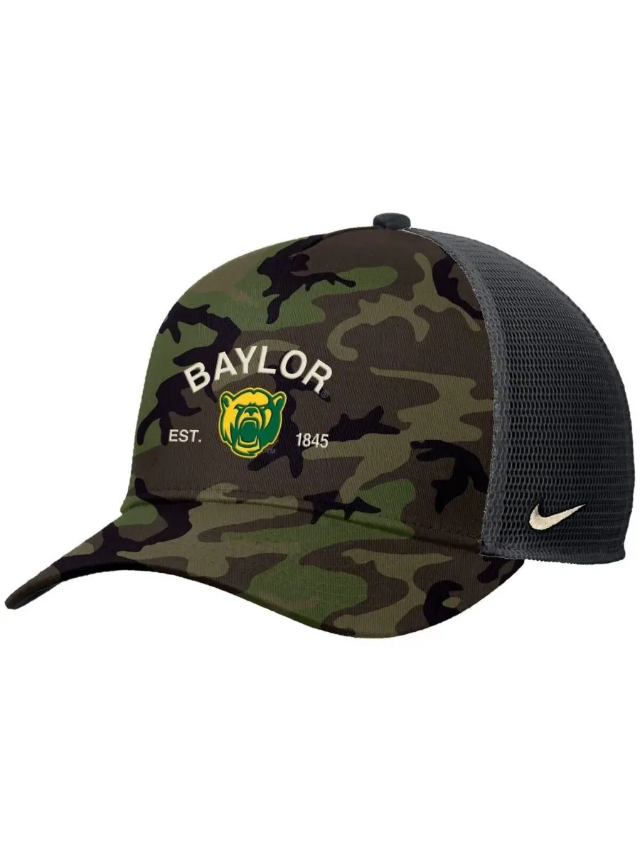 Nike Мужская камуфляжная кепка-тракер Baylor Bears 2025 в честь Дня военной службы, регулируемая по — изображение 2 из 3
