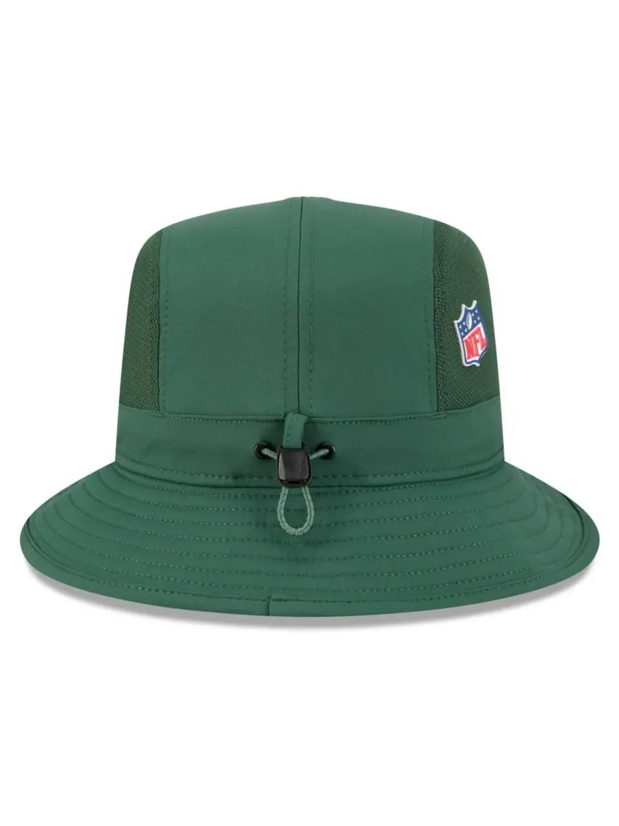 New Era Мужская зеленая панама Green Bay Packers 2025 Sideline — изображение 2 из 5, зеленый